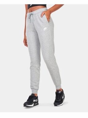 Nike Sportswear Club Fleece Joggers Women's Small Gray Just Do It Sweatpants